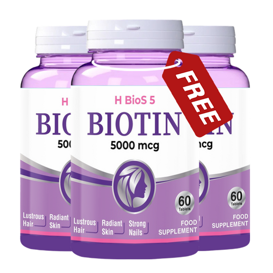 Buy 2 Biotin 5000mcg Get 1 Free